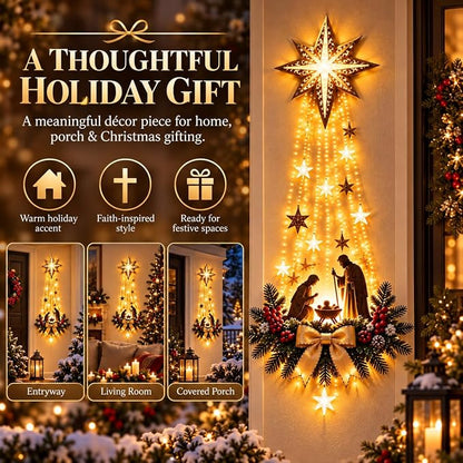 Bethlehem Star of Faith – Lighted Nativity Wall Decor
