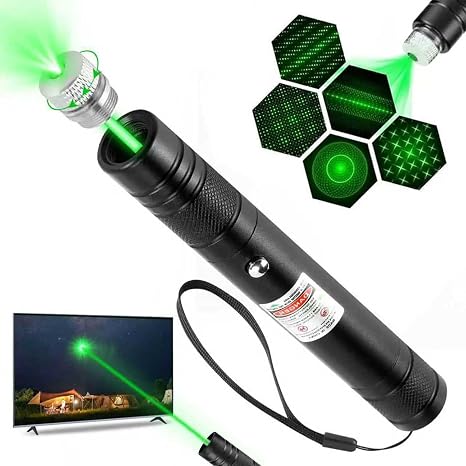 High Power Green Laser Pointer with Removable Star Cap