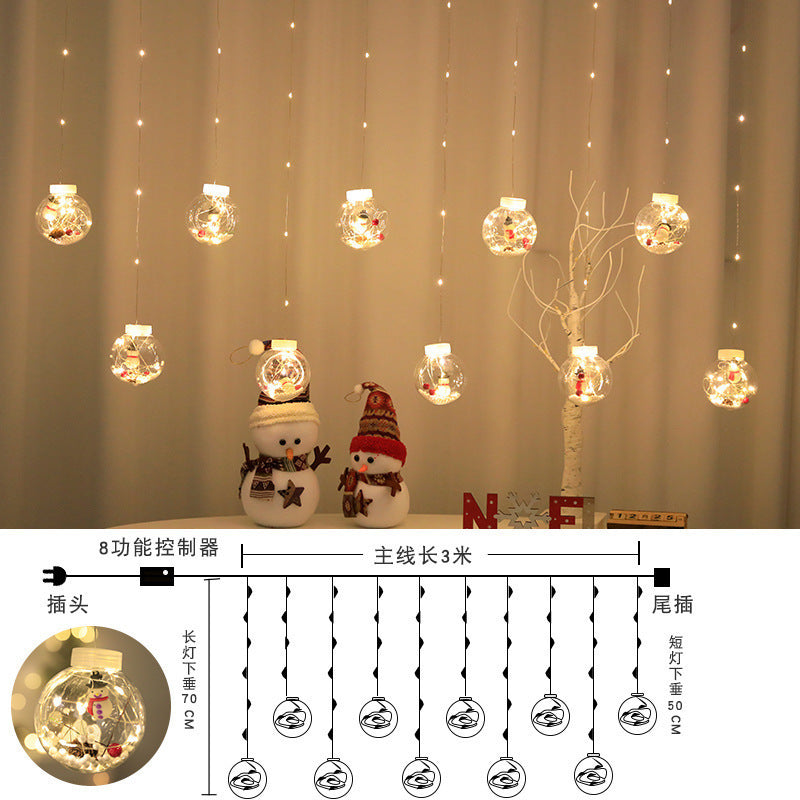 USB Christmas Wish Ball Curtain Lights