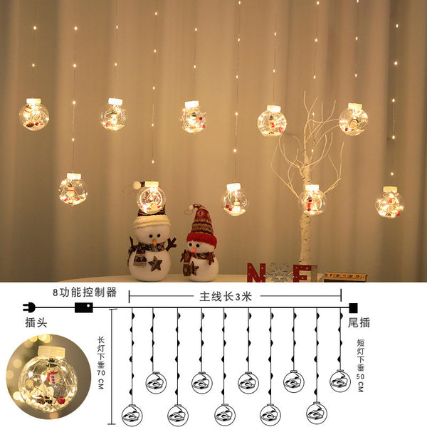USB Christmas Wish Ball Curtain Lights