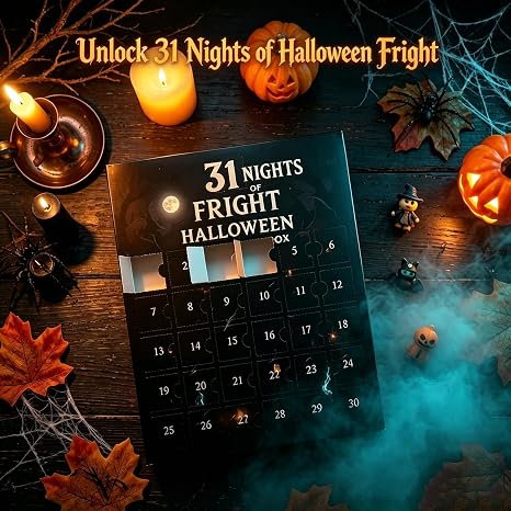 31 Nights of Fright Halloween Countdown Box with Figurines