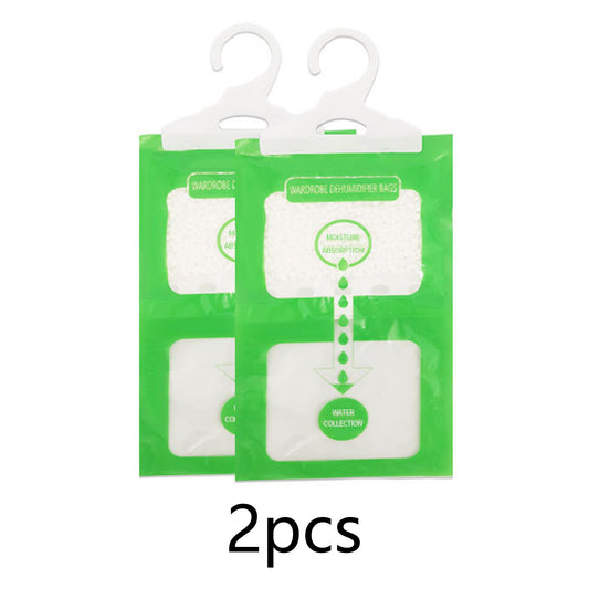 2Pcs Dehumidifier Bags, Moisture Absorber Hanging Bags, Closet Moisture Absorbers