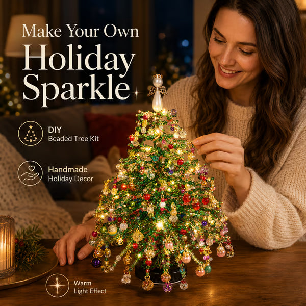 DIY Beaded Christmas Tree Kit – Create Your Own Sparkling Holiday Decoration