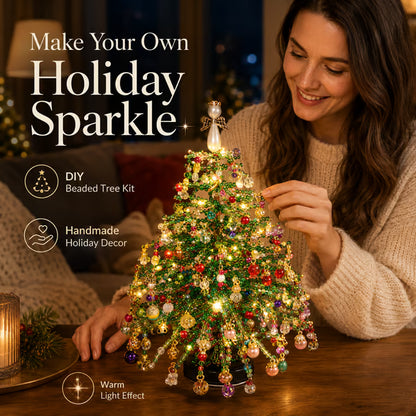 DIY Beaded Christmas Tree Kit – Create Your Own Sparkling Holiday Decoration