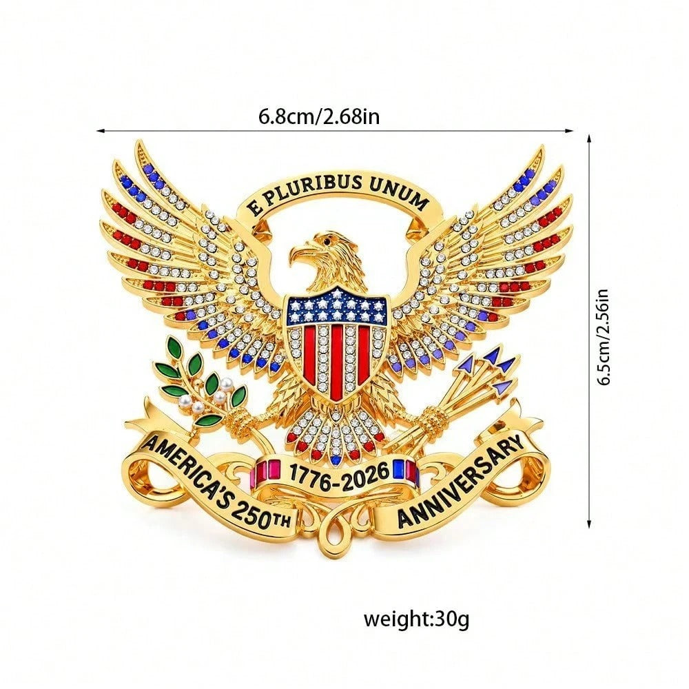 250th Anniversary Diamond-Set Eagle Brooch