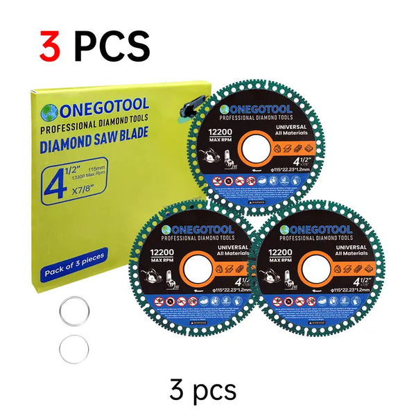 3PCS 4-1/2 inch Indestructible Cutting Discs for Angle Grinder 7/8