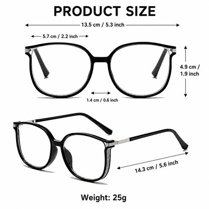 Semi-rimless metal blue-light-blocking reading glasses