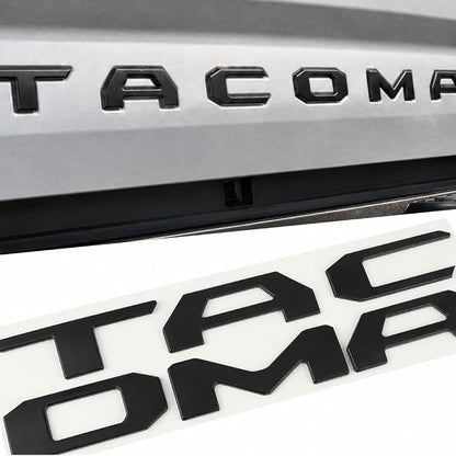 Matte Black Raised Tailgate Insert Emblem Letters - Stylish Accessories and Perfect Gift for Truck Drivers