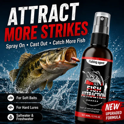 Fishing Attractant Spray for Lures, Concentrated Marine Scent Formula