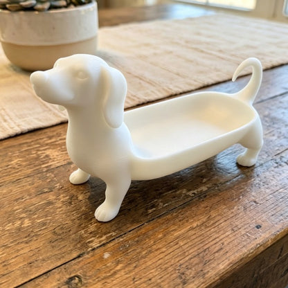 Dachshund-Shaped Jewelry Tray – Desktop Organizer & Ornament for Pet Lovers