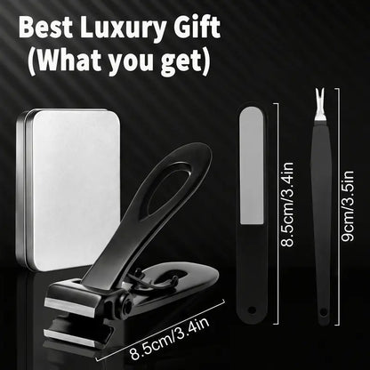 1Set Extra Wide Opening Heavy-Duty Toenail Clipper Kit with Handle