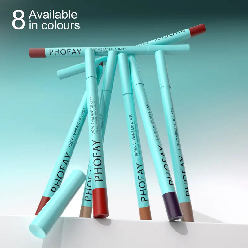 8-Piece Matte, Waterproof, Long-Lasting Lip Liner Set