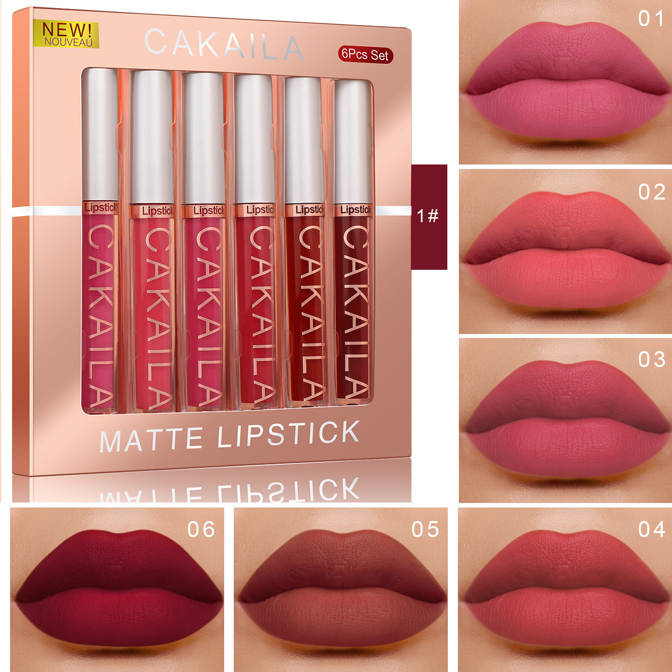 6-Piece Matte Lip Glaze Set