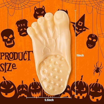 Halloween Barefoot Funny Feet Slippers - Realistic Big Foot Shoe Covers