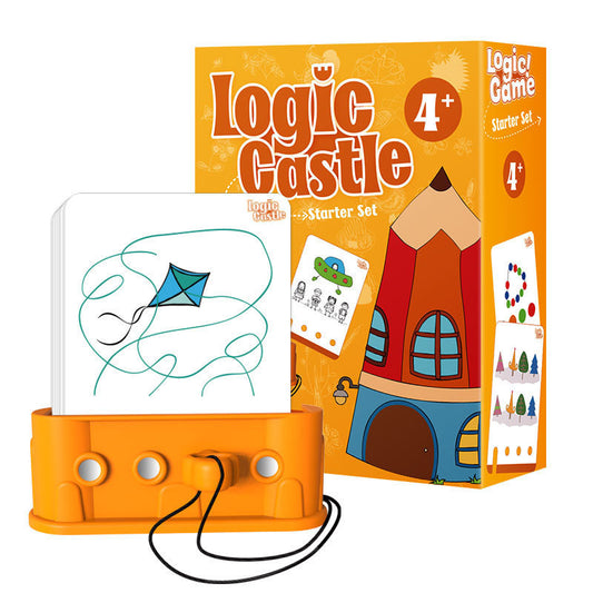 Logic Castle Starter Set with Activity Game Cards Educational Smart Logic Board Game for Children Ages 3-12
