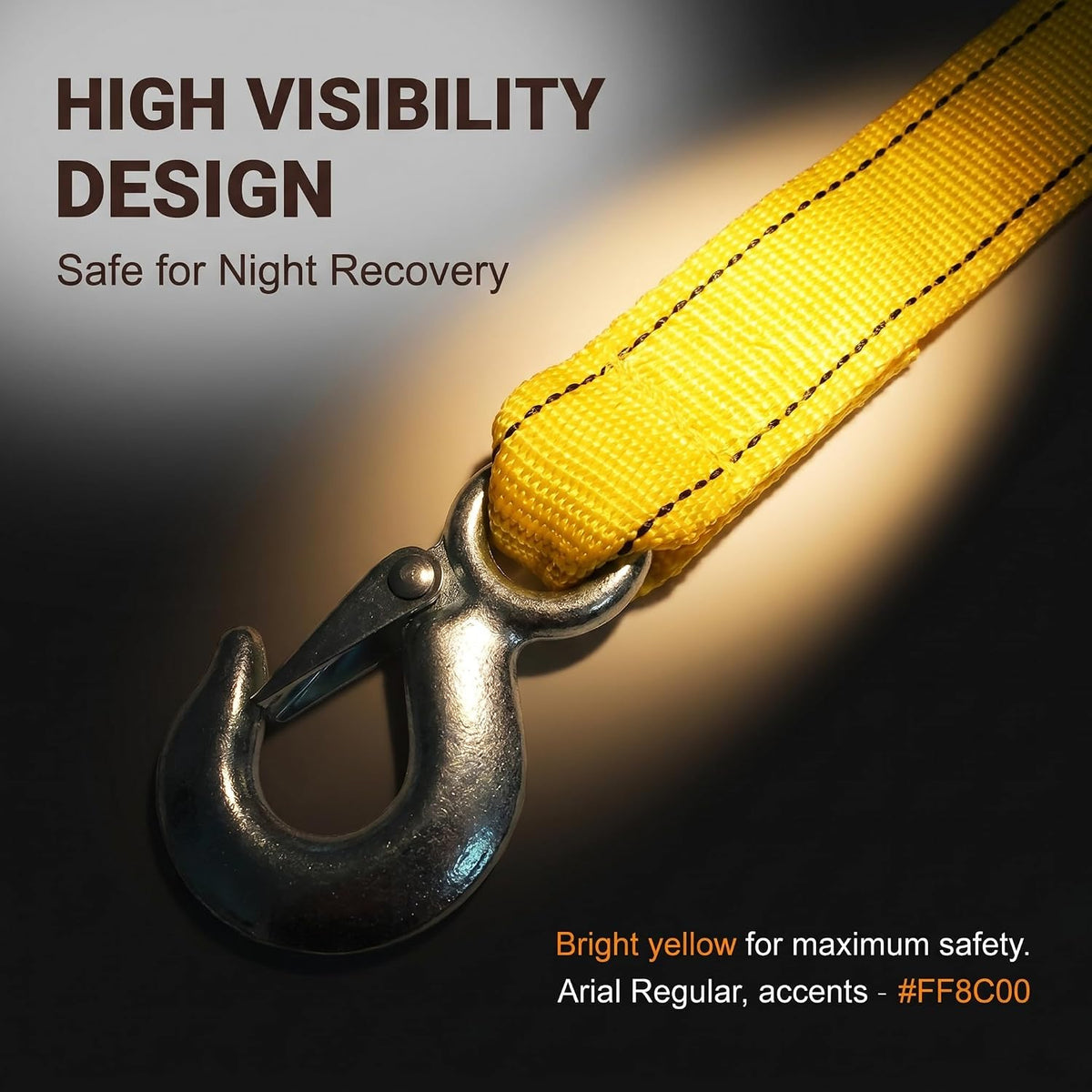 5-Ton Double-Layer Thick Off-Road Towing Recovery Strap
