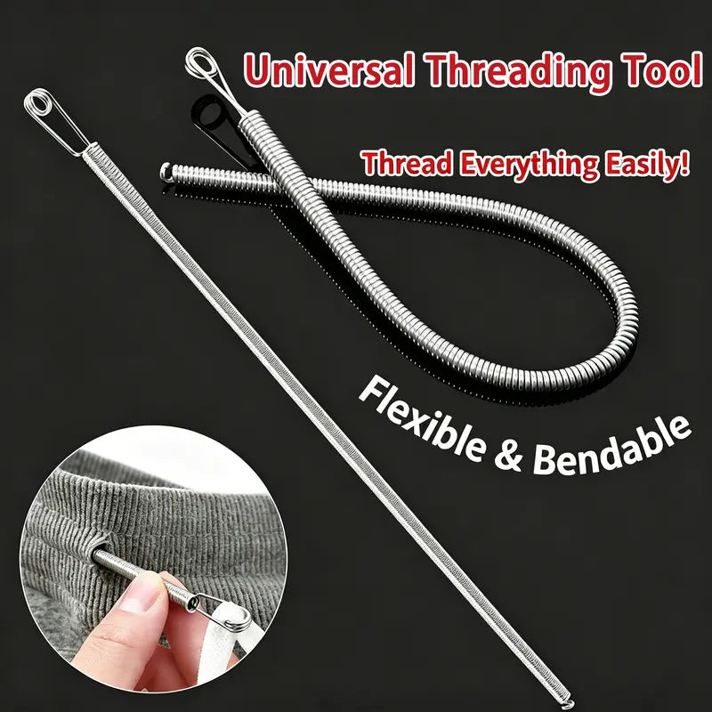 2 PCS Spring Drawstring Needle Threader