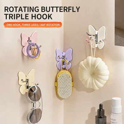 4PCS Rotating Butterfly Hooks
