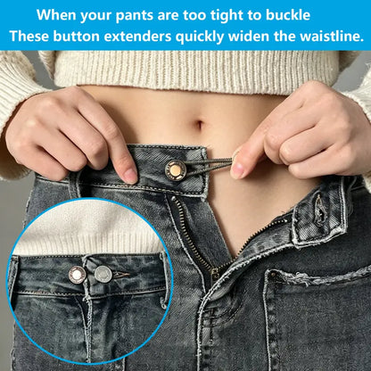 14 Pcs Premium Button Extenders for Jeans & Pants - Universal Fit for Tight Waistlines