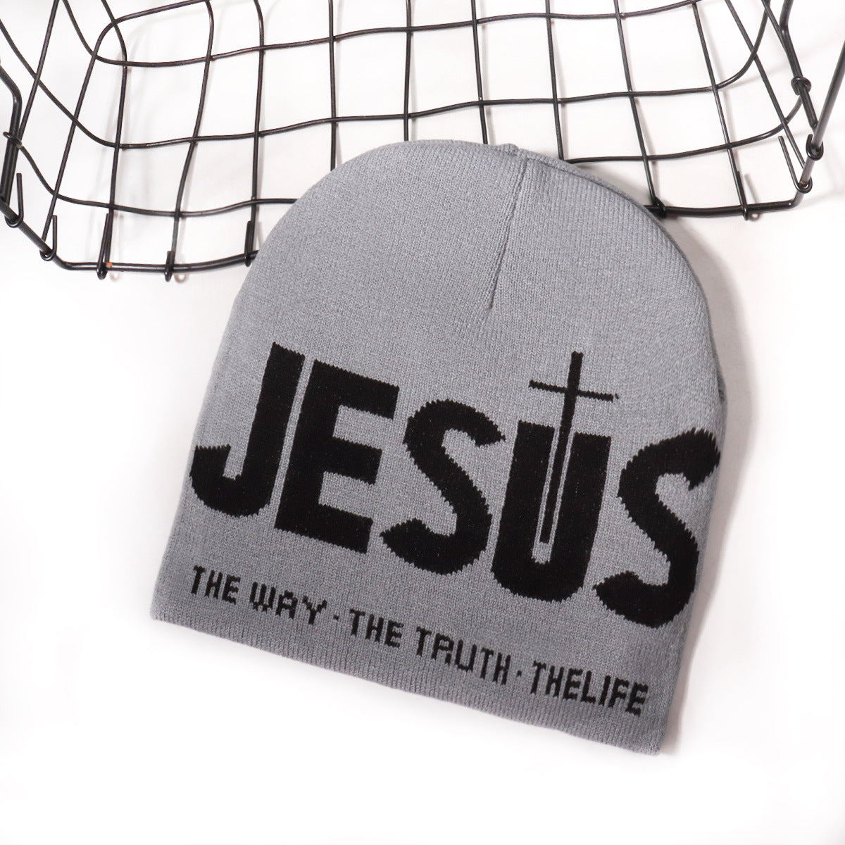 Unisex Y2000 Letter Jacquard Soft Knit Beanie Hat