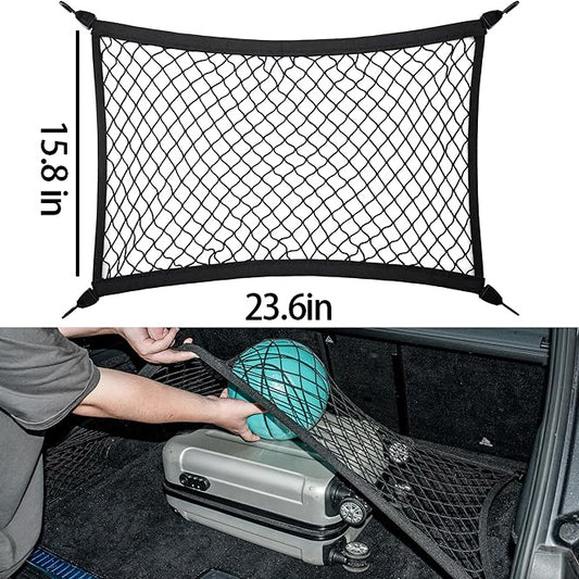 Adjustable Elastic Trunk Mesh Nets with 4pcs ABS Hook