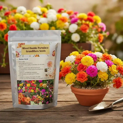10000 Mixed Double-Flowered Purslane Seeds – Perennial Garden Ornamental Plant