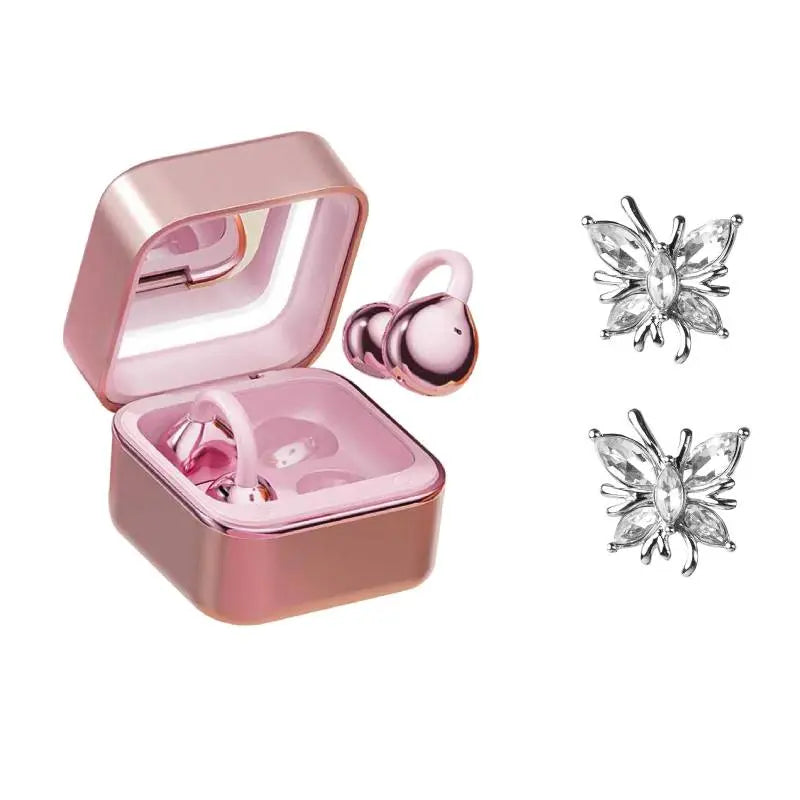 Open Ear Bluetooth Earbuds with Bow Ear Jewelry