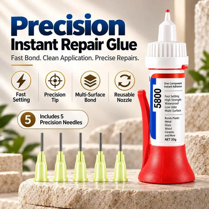 2PCS 5800 Precision Repair Glue, Fast-Setting Multi-Surface Adhesive for Plastic