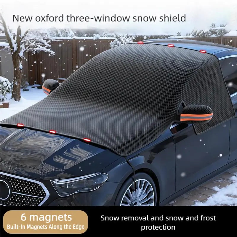 Magnetic Waterproof Oxford Cloth Windscreen Shade Cover with 360-Windproof, Easy Installation