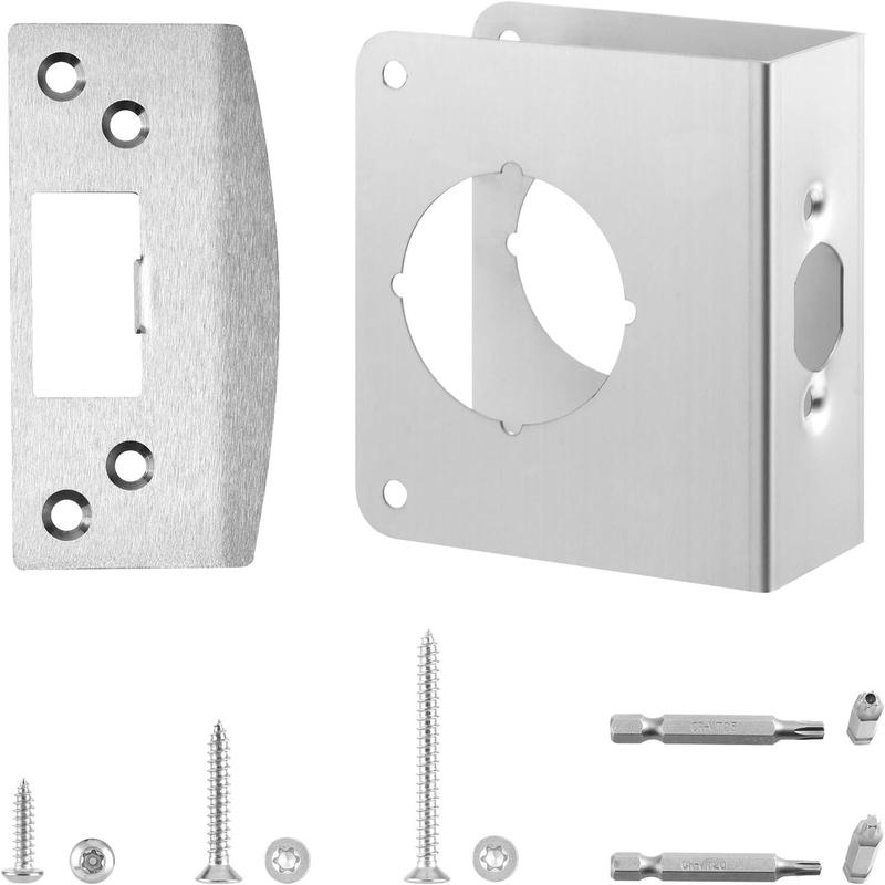 Door Reinforcement Plate & Security Strike Plate for 1-3/4" Doors
