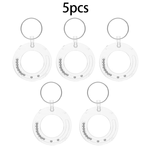 5pcs 1.89in Funny Coin Escape Puzzle Trick Toy & Coin Holder Keychain