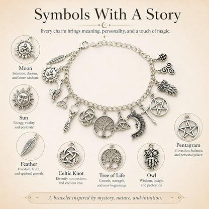 2-in-1 Vintage Witchy Charm Bracelet & Anklet for Women