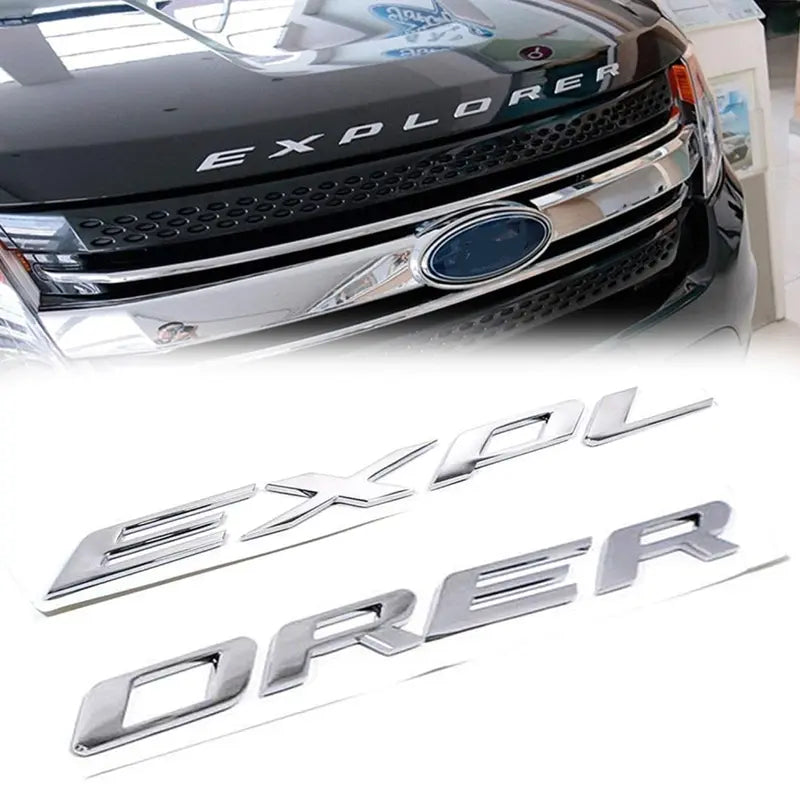 Front Hood Raised Explorer Letters Fit for 2011-2026 Explorer Model Emblem Decal Badge