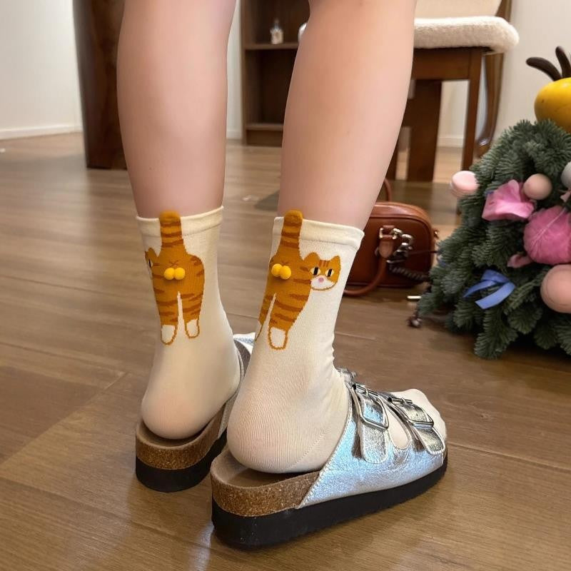Cute Cat Socks with Balls