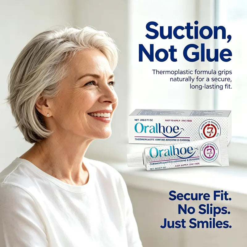 2PCS Oral Thermoplastic Denture Cushion Liner - Secure Hold