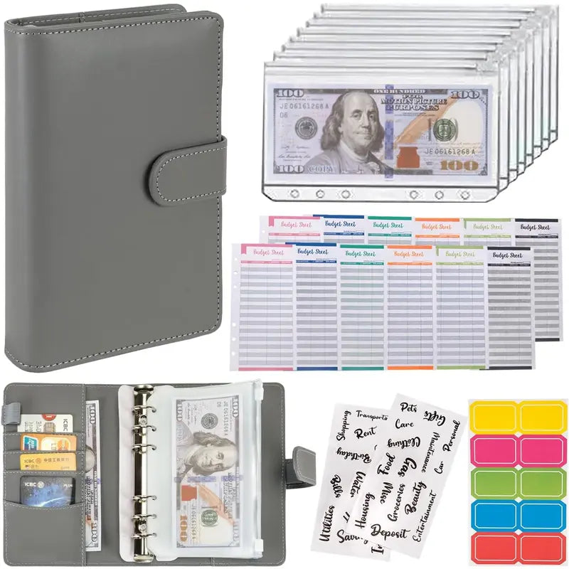 Budget Binder Envelopes A6 Saving Binder with Zipper envelopes
