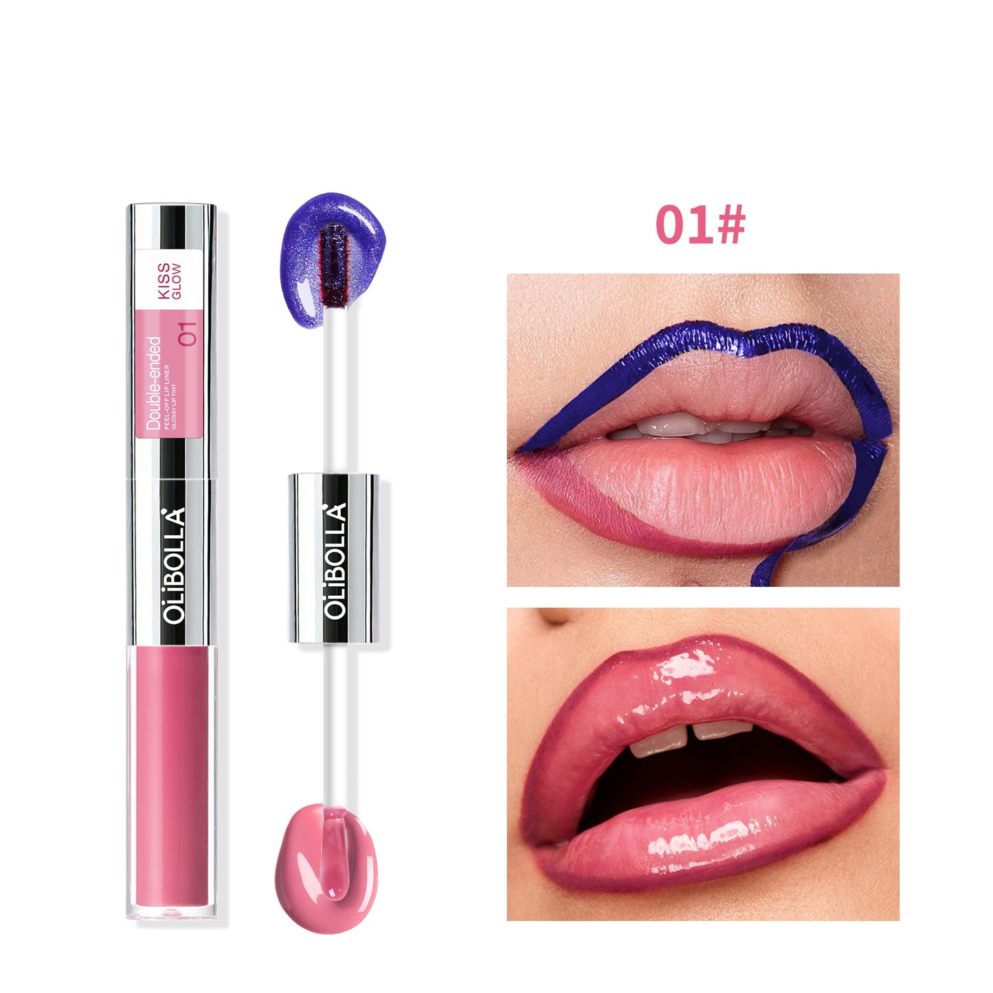 Double-Ended Peel-Off Lip Liner & Gloss Tint – Long-Lasting Hydrating Lip Color, Smudge-Proof