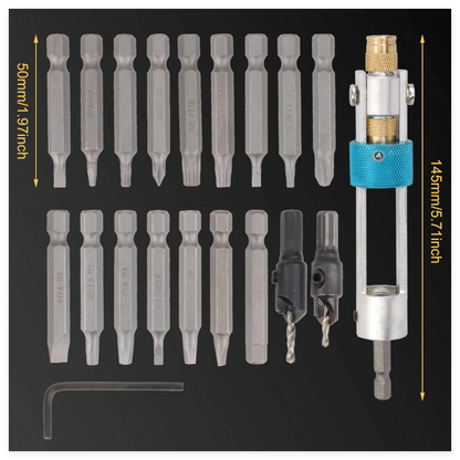 20Pcs/set Half Time Drill Driver Swivel Multi Screwdriver Bit Sets