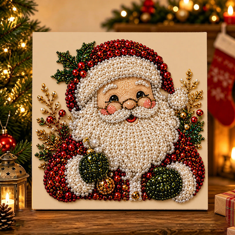 DIY Christmas Pearl Diamond Painting Art Kit With Frame