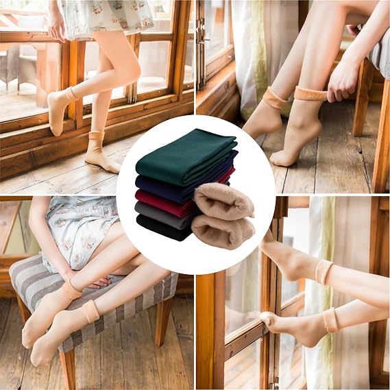 Thickened Fleece-Lined Quick-Heating Thermal Socks