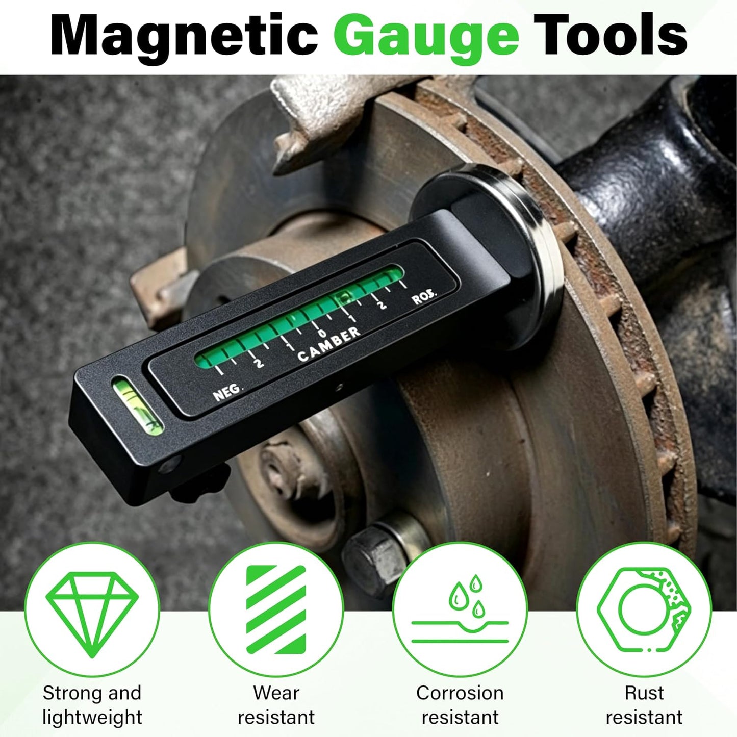 Camber Alignment Tool - High Precision Magnetic Wheel Gauge