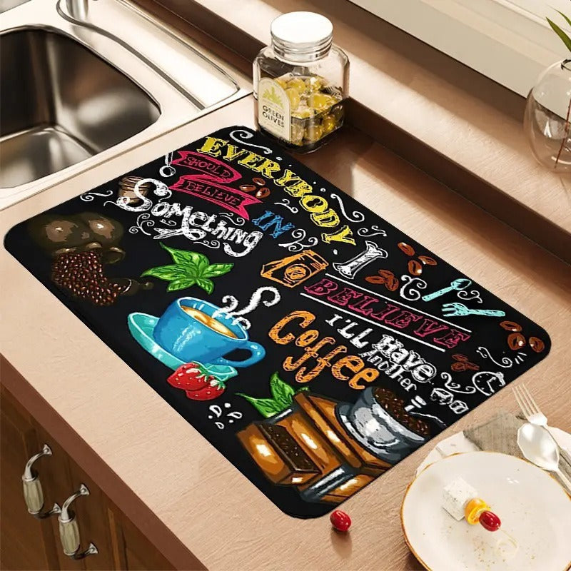 1 Count Non-Slip Coffee Machine Kitchen Countertop Placemat