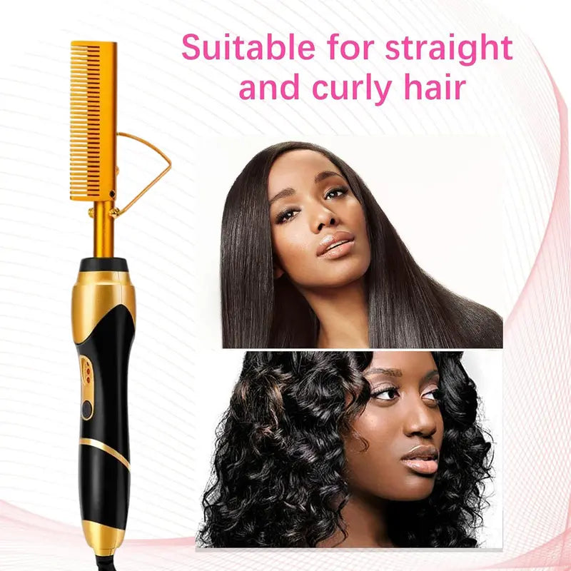 Electric Hot Comb for Black Hair, Wigs & Beard