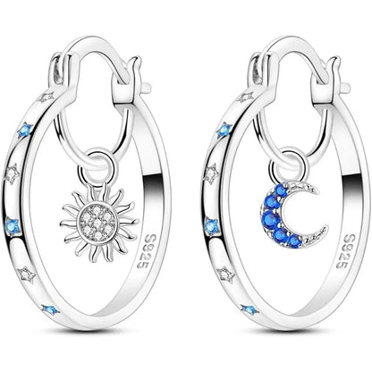 Stylish and Elegant Star and Moon Earrings for Women