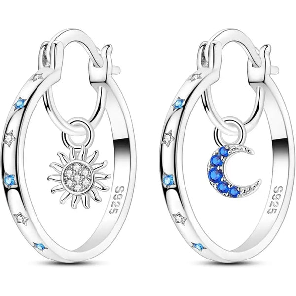 Stylish and Elegant Star and Moon Earrings for Women