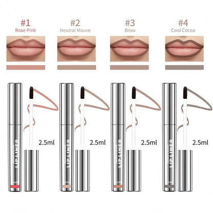 4Pcs Peel off Lip Liner Stain, Lip Gloss Lip Tint Set
