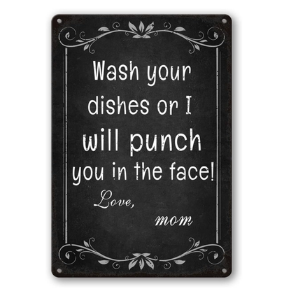 Kitchen Signs Wall Decor Funny Metal Tin Sign