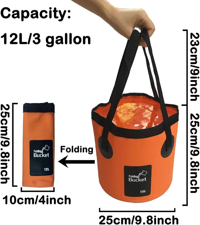 12L/20L Portable Folding Water Storage Bucket