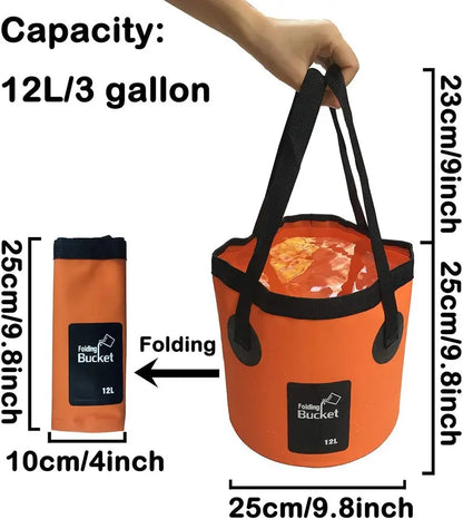 12L/20L Portable Folding Water Storage Bucket