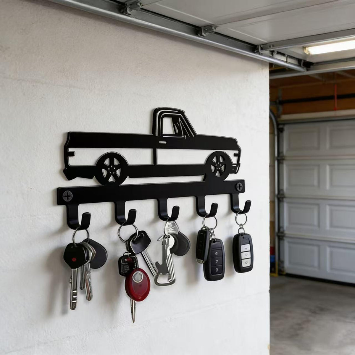 Vintage Industrial Cast Iron Truck-Shape Key Hooks